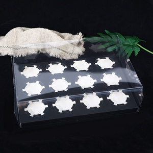 Caja transparente para hornear postres, Mini magdalenas <span class=keywords><strong>de</strong></span> <span class=keywords><strong>acetato</strong></span> <span class=keywords><strong>con</strong></span> 12 agujeros - Product Image 1