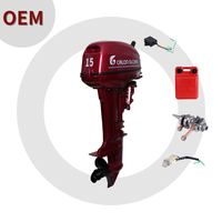 Motor Tempel Bensin Calon Gloria 15 HP 2 Tak, Starter Manual/Listrik untuk Kapal