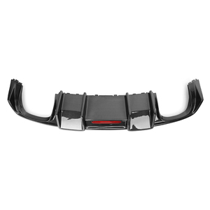 Nouveau diffuseur de pare-chocs arrière A3 Sline S3 avec éclairage LED, style KB, en fibre de carbone, léger, à visser, pour <span class=keywords><strong>Audi</strong></span> 2014-<span class=keywords><strong>2016</strong></span> - Product Image 1