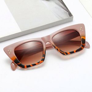 Gafas de Sol Cuadradas con Marco Grande y Remaches Retro de Moda, Gafas de Sol de Ojo de Gato Coloridas para Mujer, Novedad 2022 - Product Image 2