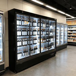 Frigorifero Verticale Personalizzabile per Supermercati, Vetrina Refrigerata Commerciale con Porta in Vetro per Bevande e Vini - Product Image 6
