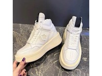 Chaussures de sport en cuir unisexes à semelle épaisse respirante et imperméable avec logo personnalisé, design tendance européen, chaussures pour hommes