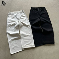 Jeans en denim japonais à coupe bootcut pour hommes, 14 oz, 100% coton, vintage, effet usé, logo personnalisé OEM