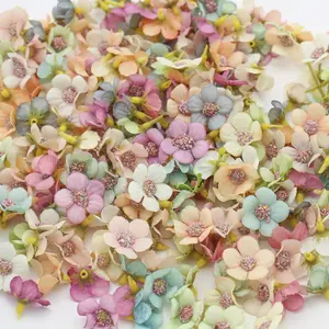 Small Fake Flowers, Silk Flowers, Multicolor Mini Silk Flower Heads For Wedding Home Decor