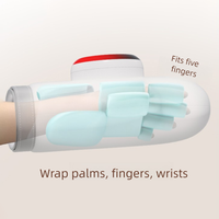 USB-Aufladbarer Beheizter Handmassager mit Lithium-Polymer-Akku (2000mAh), Luftkompression, Vibration und Timer für Handgelenk/Finger