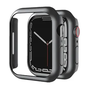 Klare harte PC Top-Qualität robuste Rüstung Benutzer definierte transparente Großhandel Schutz uhr Gehäuse für Apple Watch Serie 7 41mm 45mm