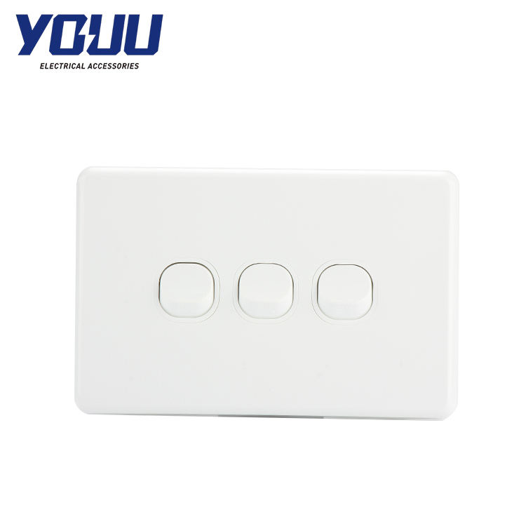 YOUU Best Selling Items 250VAC Modern Light Switch Electrical Double 10A 15A Wall Outlet Switch Socket