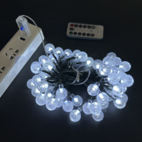 Guirnalda de Luces LED de Navidad USB con 20 LED, Luces Decorativas de Globo Cálidas e Impermeables para Jardín, Patio, Valla, Pared, Puerta
