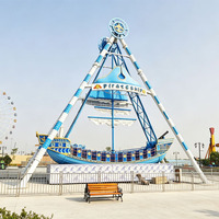 Manège de parc d'attractions extérieur : Bateau pirate à sensations fortes avec structure en fibre de verre et métal pour centre commercial