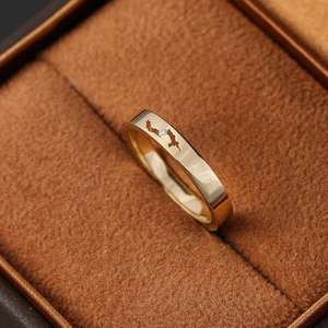 Cincin berlian unik emas putih 14K, <span class=keywords><strong>Platinum</strong></span> kreatif desain asli untuk pria dan wanita untuk pernikahan - Product Image 6