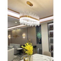 Lustre en cristal à LED pour la maison B & B & Hotel Decor Lampe en verre de taille moyenne Ensemble d'éclairage pour toute la maison Livraison transfrontalière