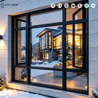 Ventana Abatible de Aluminio con Rotura de Puente Térmico, Manija Oculta, Doble Vidrio, Estándar para Casa Pasiva