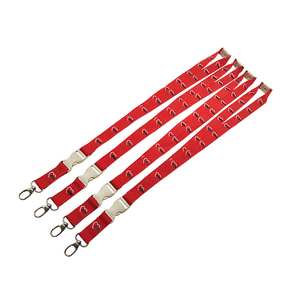 OEM ODM <b>Polyester</b> <b>Lanyard</b> Factory Direct Printed <b>Polyester</b> <b>Lanyard</b> with Safety Breakaway Buckle and Lobster Clasp for Trade Show - Product Image 1