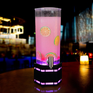 Wan Zhan Illuminated <b>Drink</b> <b>Dispenser</b> 2L 3L With Tap Led Light Party Beverage Cooler For Juice Beer Cola - Product Image 3