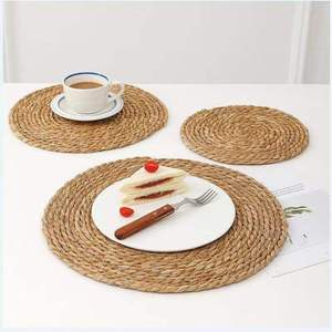 Tovagliette Intrecciate in Rattan, Sottopiatti Rotondi per Cucina e Matrimoni - Product Image 6