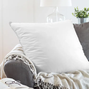 Insertion de coussins carrés pour canapé (lot de 2, blanc) 18x18 pouces oreillers de lit et coussins oreillers décoratifs d'intérieur - Product Image 2