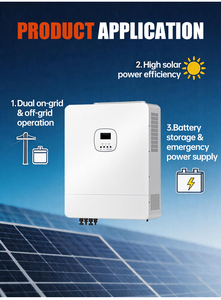 ระบบโซลาร์ไฮบริดแบบออนกริดและออฟกริด 220V 5Kw 6Kw 10Kw พร้อม MPPT ICR18650-2S1P-2600mAh กำลังไฟสูง รองรับแรงดันสูงสุด 500V DC - Product Image 1