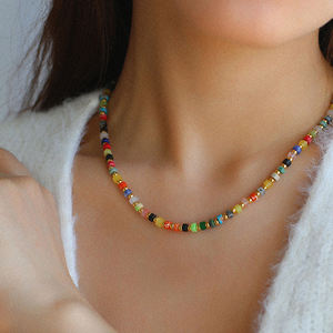 Gran oferta de Etsy, collares con cuentas espaciadoras de jaspe Imperial genuino delicado para niñas, regalos de mar de galaxia Natural de color bohemio - Product Image 1