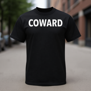 Camiseta Coward de algodón negro unisex para adultos talla S M L XL XXL - Product Image 3