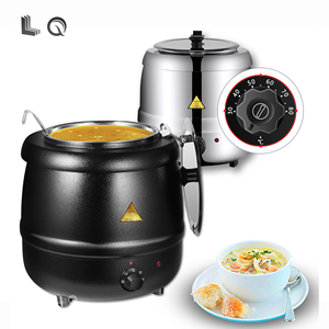 Olla Eléctrica Grande de Acero Inoxidable 201 de 10L para Restaurante, Servicio de Buffet para Hotel, Contenedores Aislados para Sopa Caliente - Product Image 2