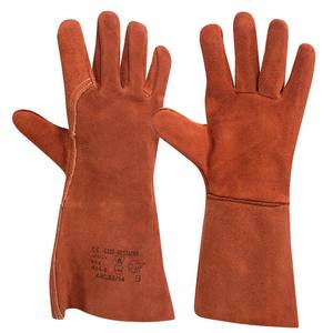 Guantes de soldadura de cuero, resistentes al calor, forrado para trabajo industrial regular y pesado, resistentes al corte - Product Image 2