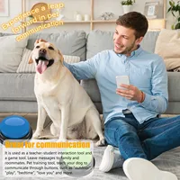 Botones de entrenamiento para perros de lujo de 6 colores con grabación de voz, reproducción de grabación de 30 segundos, zumbador de plástico para mascotas para comunicación en la cocina