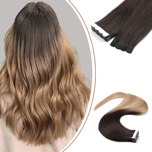 K.SWIGS Extensiones de Cabello Adhesivas de 24 Pulgadas, Cabello Chino 100% Remy Liso, Doble Trama, Cinta Adhesiva M, Trama Única - Product Image 1