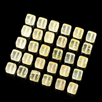 JD GEMS 8-10mm 천연 레몬 쿼츠 사각 비즈 큐브 보석 크리스탈 비즈 주얼리 DIY 핸드메이드