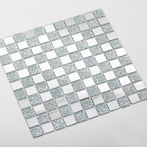 Thế Kỷ Khảm Pha Lê Kính Gương Bạc Kính Vuông Khảm Gạch Nhà Bếp Backsplash Gạch <span class=keywords><strong>Mosaic</strong></span> - Product Image 5