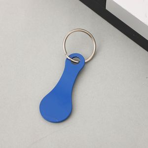 <b>Custom</b> Logo Supermarket Shopping Cart Chip Trolley Token Coin Keychain Metal Keyring - Product Image 4