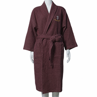 Peignoir de luxe 100 % coton, col kimono, pour hôtel et spa, vêtement de nuit, tenue décontractée pour femmes, toutes saisons