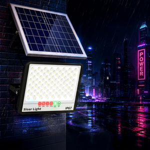 Projecteur solaire 12V LED en plastique, étanche IP67, à montage en surface, télécommande, éclairage de jardin et de rue - Product Image 1