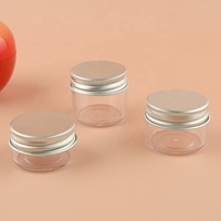 Pot en plastique à large ouverture avec couvercle, capacité 10g-50g, pour crème, masque facial, masques pour les yeux, en plastique PS
