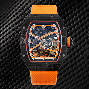 Reloj Ultrafino de Lujo para Hombre RM67-02 (7.8mm) – Cristal de Zafiro, Fibra de Carbono, Correa Elástica – Reloj de Diseño - Product Image 2