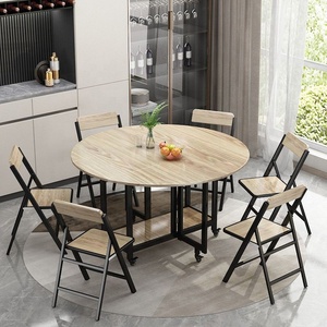 Mesa de comedor y sillas plegables redondas para el hogar de alta calidad al por mayor de fábrica <span class=keywords><strong>2025</strong></span> para muebles de comedor pequeños - Product Image 2