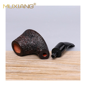 Muxiang Briarwood Pipe Bent Type Hand Carved Tobacco Pipe Custom Made For Smoking - Product Image 5