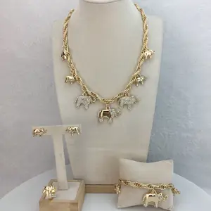 Yuminglai Goldplate takı fil şekli afrika moda takı kadınlar için FHK11452