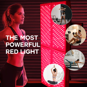Suyzeko lampu LED inframerah seluruh tubuh, terapi tipe berdiri Panel terapi cahaya merah untuk menghilangkan rasa sakit - Product Image 4