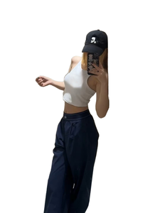 Pantalon ample taille haute élastique pour femme, couleur unie, respirant, en Spandex/Nylon, décontracté, printemps, extensible dans quatre directions 2 1 - Product Image 1