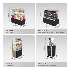 Muebles Personalizados para Tiendas de Cosméticos con Iluminación LED, Serie Eco-Friendly <span class=keywords><strong>Gold</strong></span> Rush, Diseño Interior para Tiendas de Maquillaje, Stands de Exhibición - Product Image 6