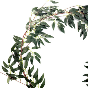 Guirlande artificielle de feuilles de saule 100cm 200cm, décoration murale intérieure pour mariage, verdure hautement réaliste - Product Image 3