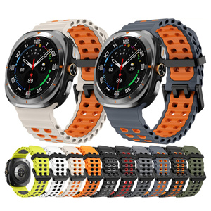 Ocean Sports cinturino in Silicone traspirante per <span class=keywords><strong>Samsung</strong></span> per Galaxy Watch Ultra 47mm Smart Watch elastici - Product Image 1