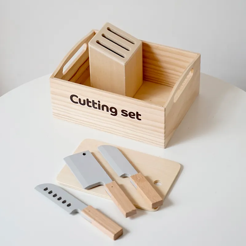 مجموعة ألعاب الأطفال الخشبية لمحاكاة كل سكين في المنزل مجموعة ألعاب المطبخ المغناطيسي