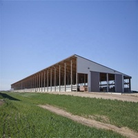 Hangars préfabriqués d'entrepôt de bâtiment de structure métallique modulaire à bas prix