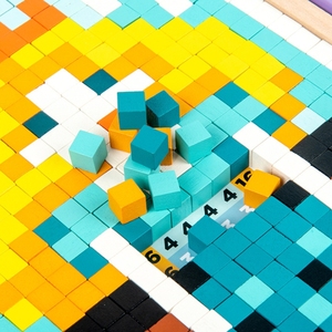 Rompecabezas de Mosaico de Madera, <span class=keywords><strong>Juego</strong></span> de Mesa de Píxeles, Juguete Educativo para el Desarrollo de Habilidades - Product Image 4