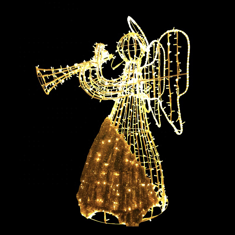 Christmas Decoration Outdoor Lighted Christmas Angels Garden Decoration Angel Wings Light Custom Led Neon