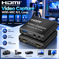 Carte de capture vidéo 4K HDMI avec sortie HDMI en boucle, adaptateur de capture audio-vidéo USB 2.0 1080P pour l'enregistrement et la diffusion en direct