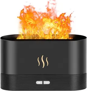 Nuovo Usb Fire Oil effetto 3d diffusore di aromi umidificatore ad ultrasuoni Cool Mist Maker Fogger Led olio essenziale lampada a fiamma Difusor