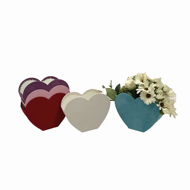 SY1657 scatola regalo a forma di cuore scatola di fiori per festa nuziale fiore cartone creativo scatola di colore