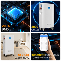 Système de stockage d'énergie solaire de type tour avec batterie LiFePO4 51,2V 280Ah 314Ah 628Ah 14kWh 16kWh 32kWh avec CAN/RS485 et écran LCD